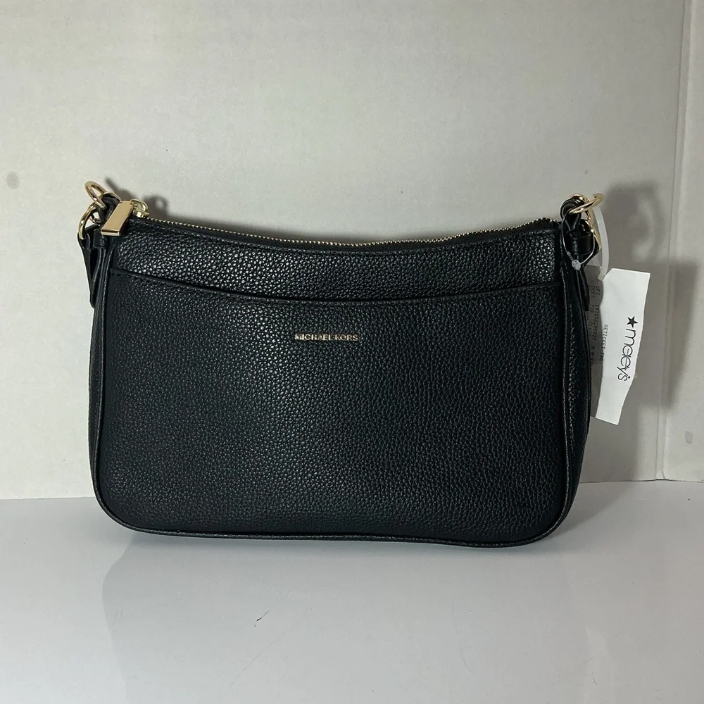 MICHAEL MICHAEL KORS Jet Set Medium Pebbled Leather Convertible Crossbody Bag